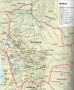 Map of Bolivia